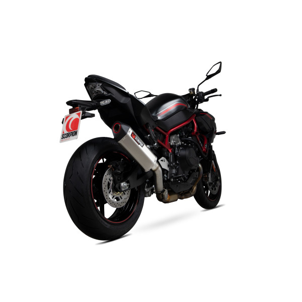Scorpion Exhaust Kawasaki Z H2 2020 - 2023 Serket Parallel Slip-on Brushed Stainless Steel Sleeve